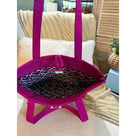 Vera Bradley Quilted Tote Bag - Majestic Magenta - Picture 6 of 6
